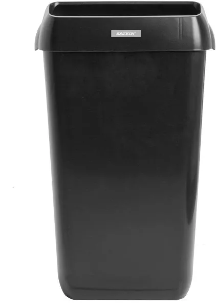 Katrin Waste Bin 25 L, prullenbak met deksel, zwart