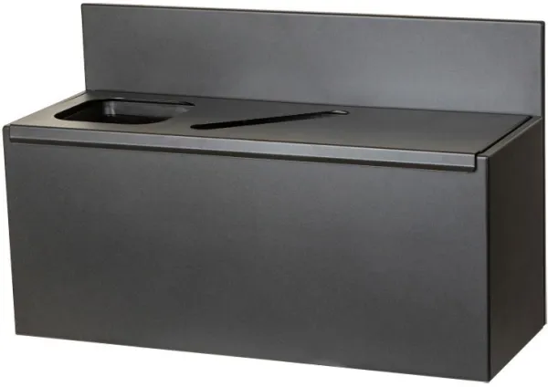 Sorteerstation met 3 binnenemmers 3x15L zwart