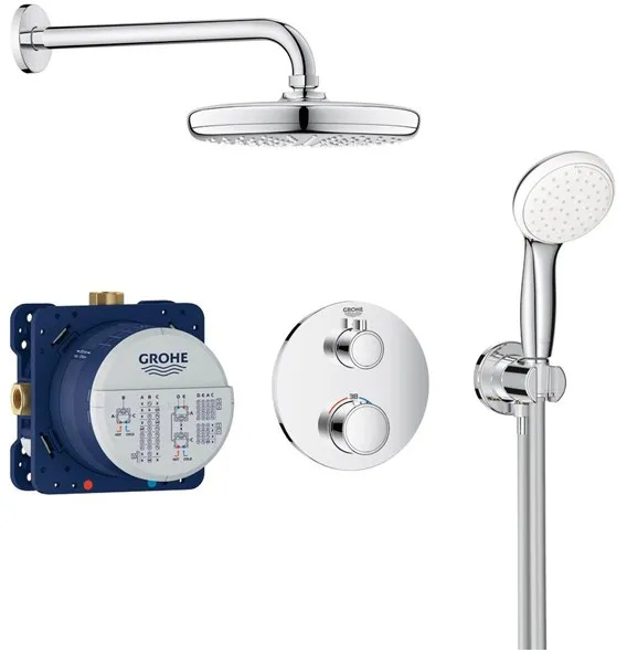 Grohe Grohtherm doucheset met Tempesta 210, chroom