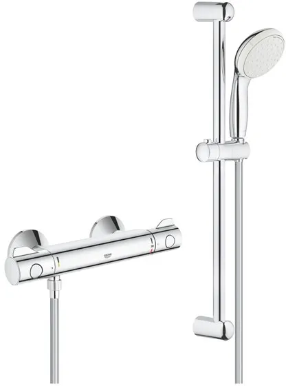 Grohe Tempesta II doucheset incl. Grohtherm 800 douchekraan, chroom