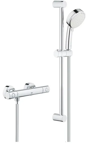 Grohe Tempesta Cosmopolitan 100 doucheset met Grohtherm 800 Cosmopolitan douchekraan, chroom