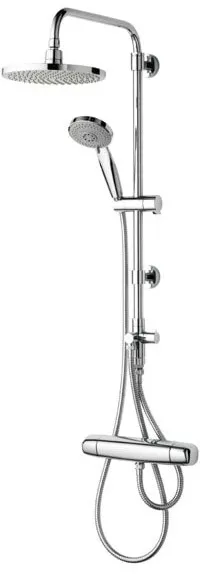 Saniscan New Waterfall douchestangset m/regen- en handdouche, chroom