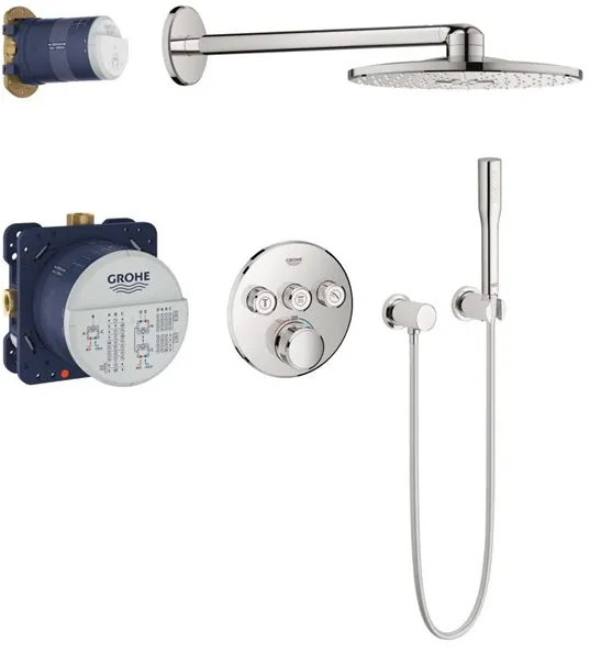 Grohe Grohtherm SmartControl doucheset met Rainshower SmartActive 310, chroom