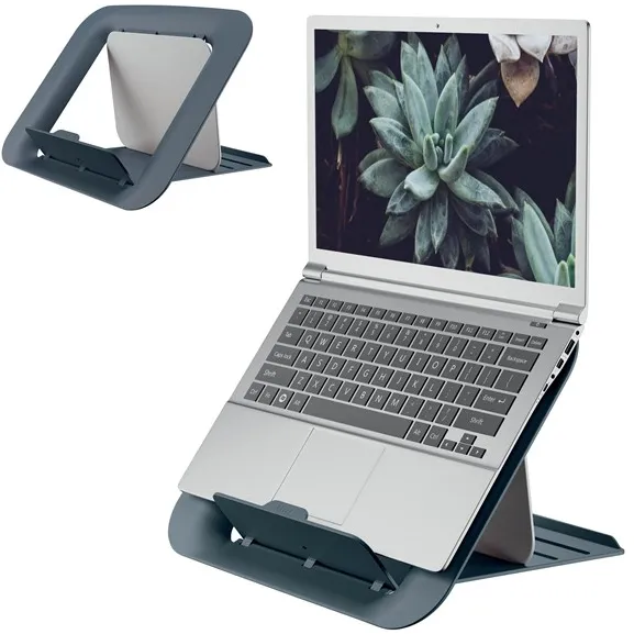 Leitz Ergo Cosy verstelbare laptopstandaard, 80% gerecycled plastic fluweelgrijs